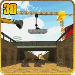 bridge builder crane underpass android application logo